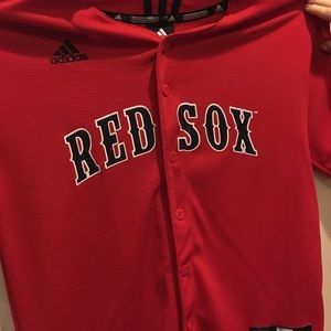 Kids Adidas Red Sox Jersey. Large (14-16)